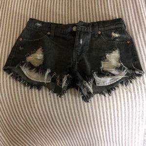 The Laundry Room distressed jean shorts